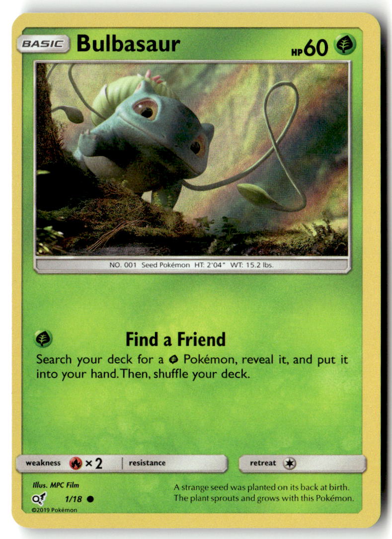 Front of Bulbasaur (Holo Common) 1/18 from Detective Pikachu
