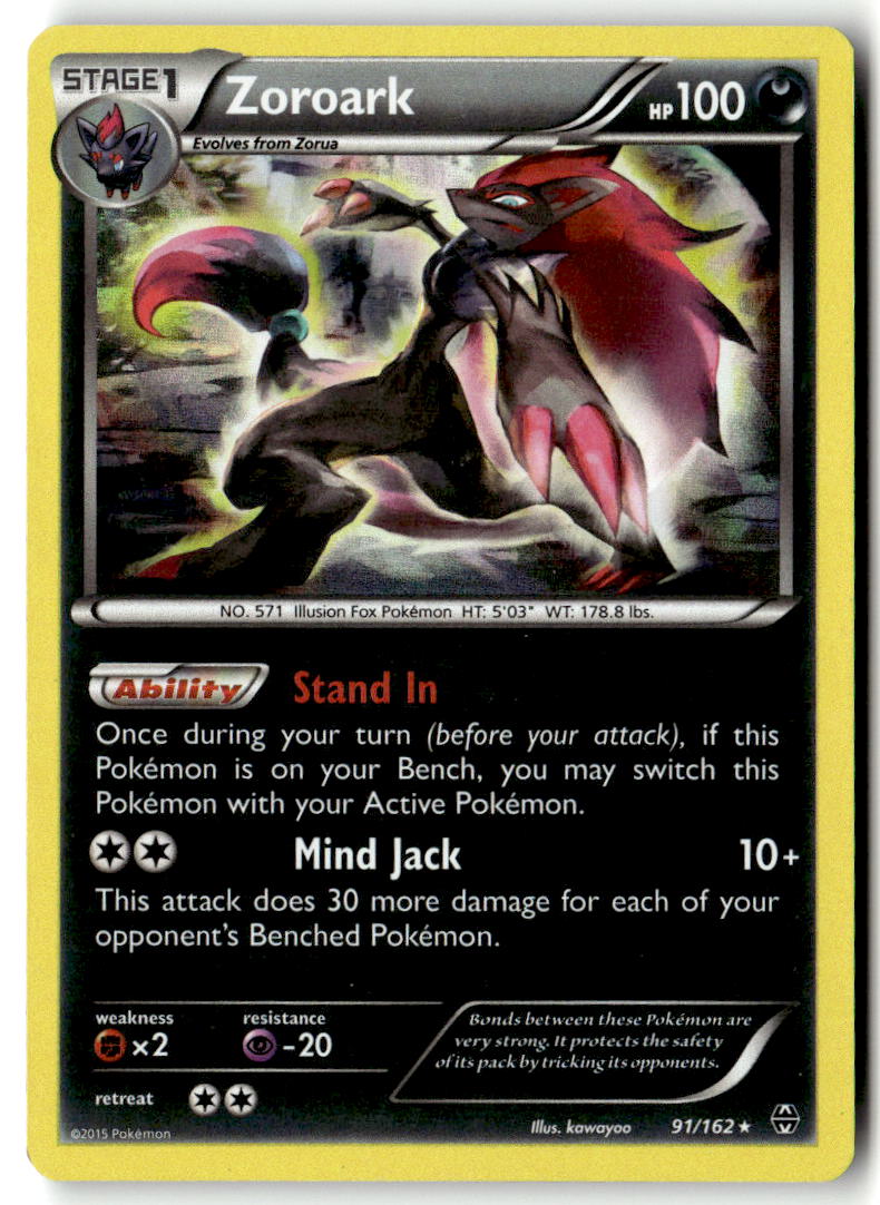 Front of Zoroark 91/162 from XY - BREAKthrough