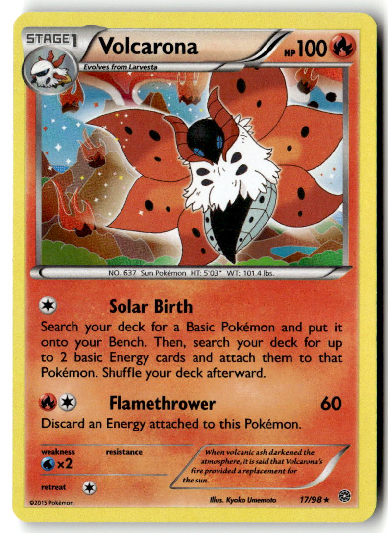 Front of Volcarona (17) 17/98 from XY - Ancient Origins