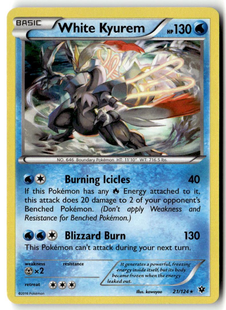 Front of White Kyurem 21/124 from XY - Fates Collide