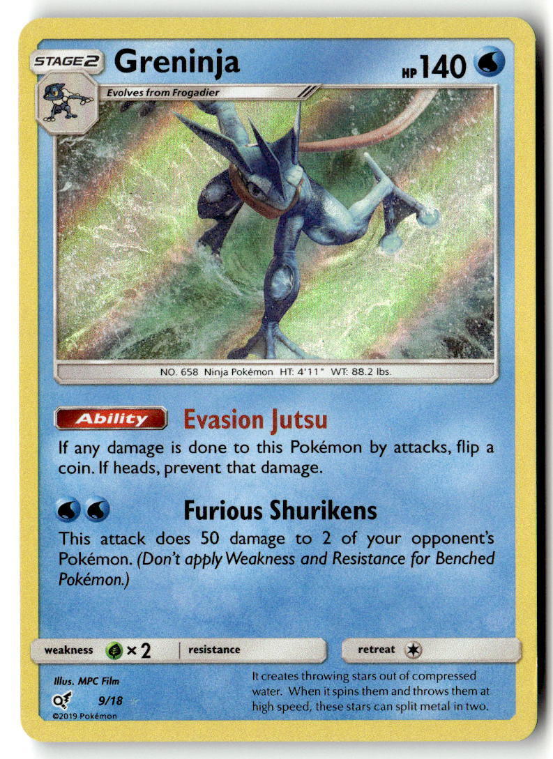 Front of Greninja 9/18 from Detective Pikachu
