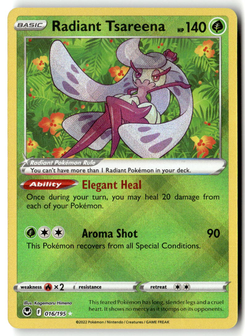 Front of Radiant Tsareena 016/195 from Silver Tempest