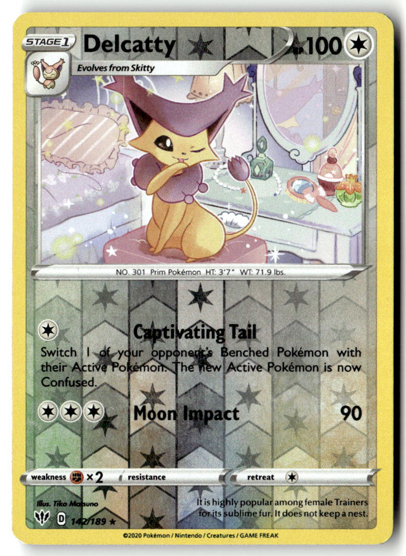 Front of Delcatty 142/189 from Darkness Ablaze