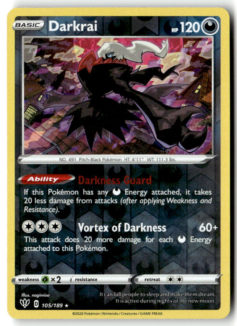Front of Darkrai 105/189 from Darkness Ablaze