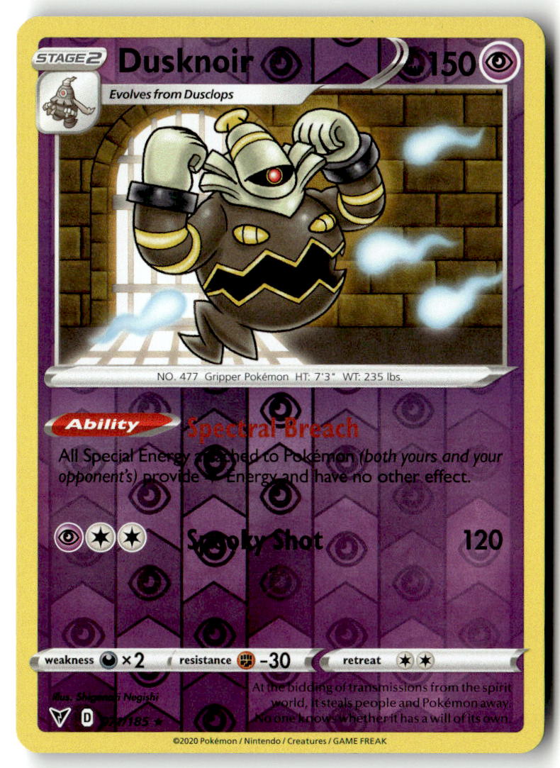 Front of Dusknoir 071/185 from Vivid Voltage