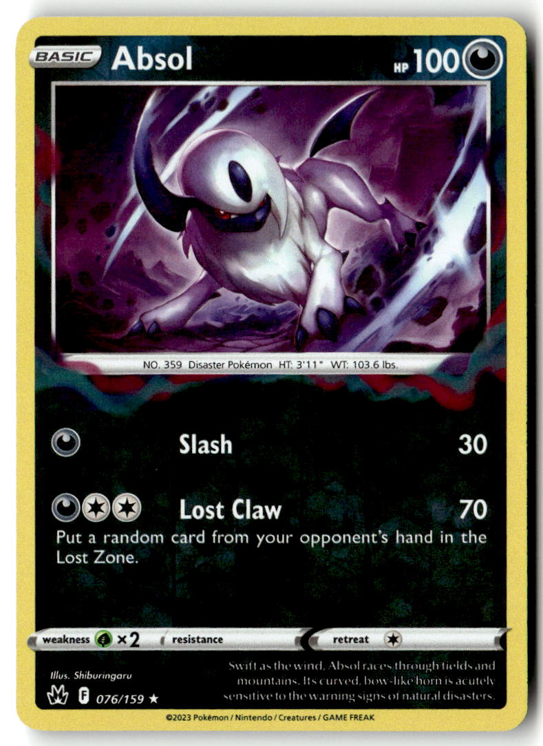 Front of Absol 076/159 from Crown Zenith
