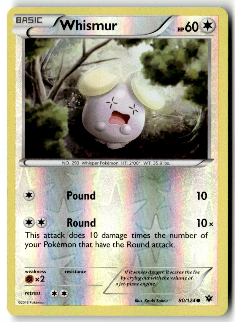 Front of Whismur 80/124 from XY - Fates Collide