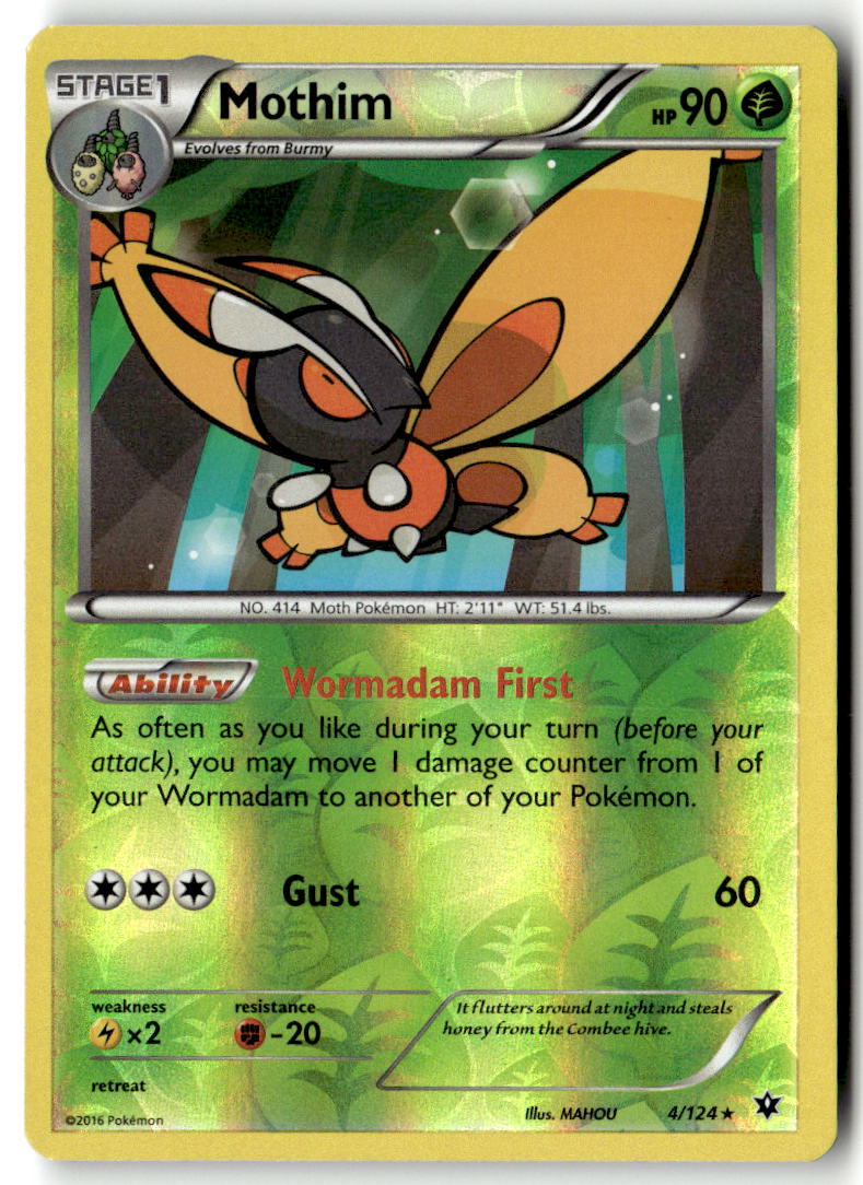 Front of Mothim 4/124 from XY - Fates Collide