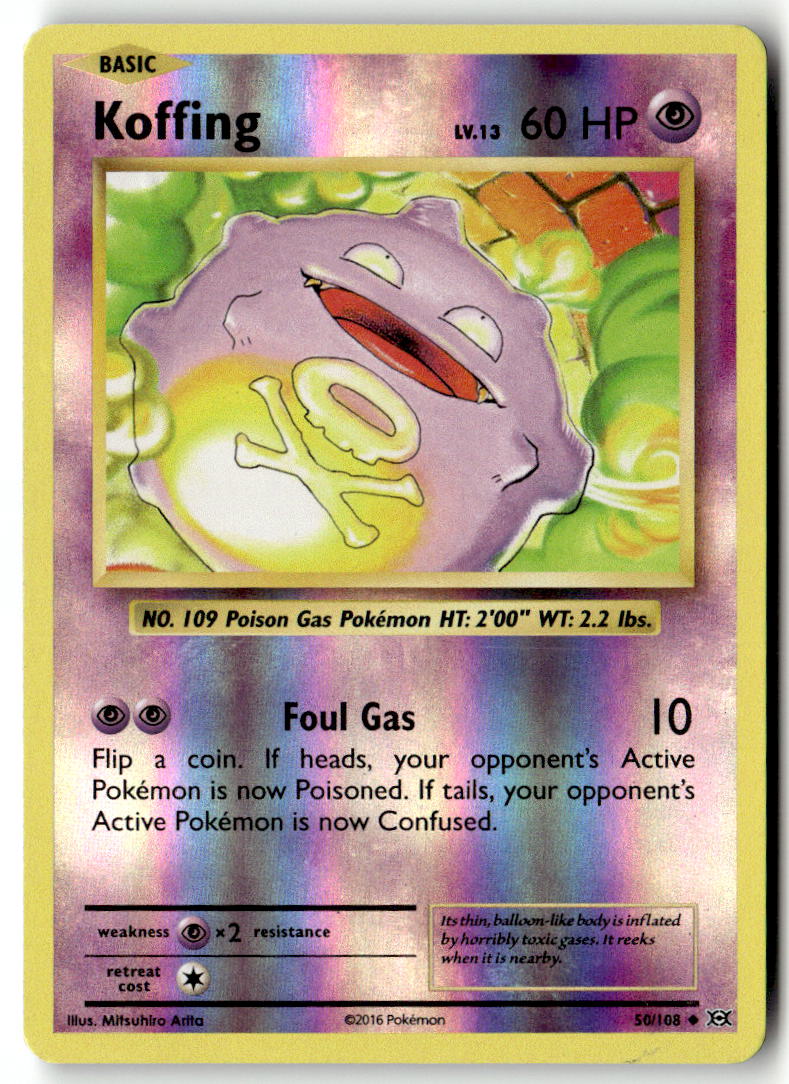 Front of Koffing 50/108 from XY - Evolutions
