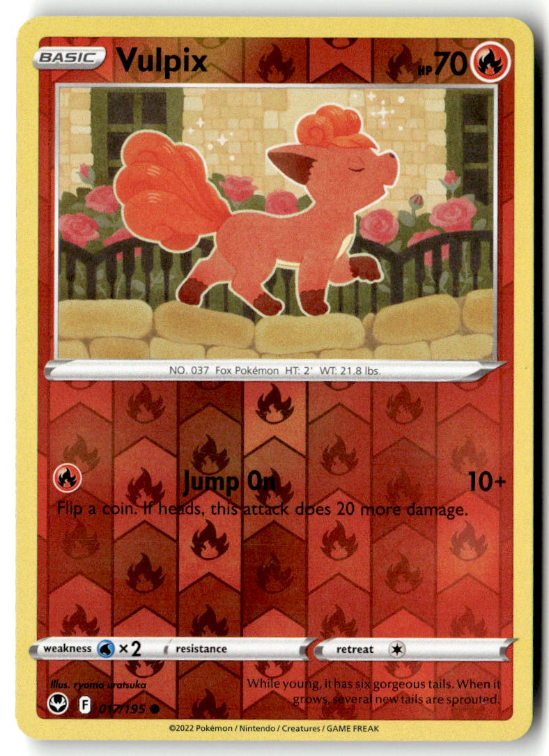 Front of Vulpix 017/195 from Silver Tempest