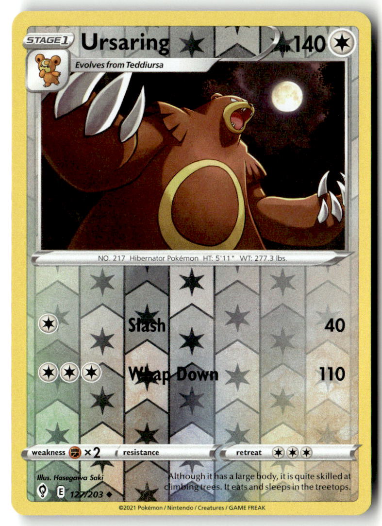 Front of Ursaring 127/203 from Evolving Skies