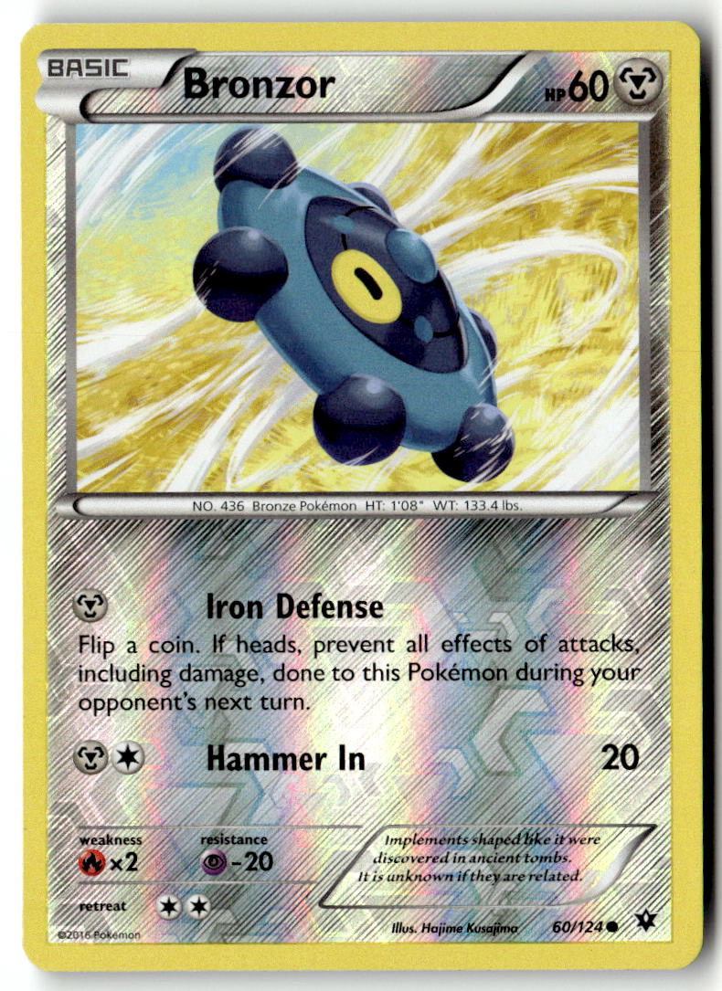 Front of Bronzor 60/124 from XY - Fates Collide