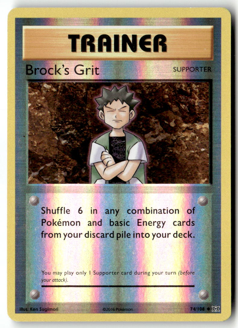 Front of Brock's Grit 74/108 from XY - Evolutions