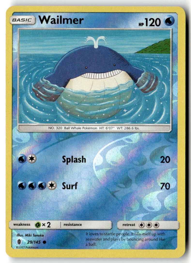 Front of Wailmer 29/145 from SM - Guardians Rising