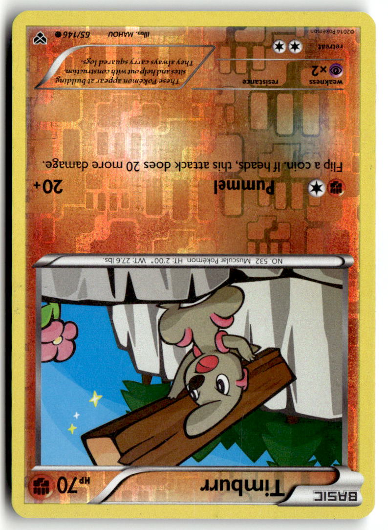 Front of Timburr 65/146 from XY Base Set