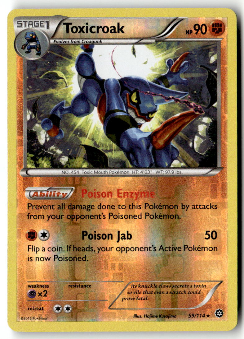 Front of Toxicroak 59/114 from XY - Steam Siege