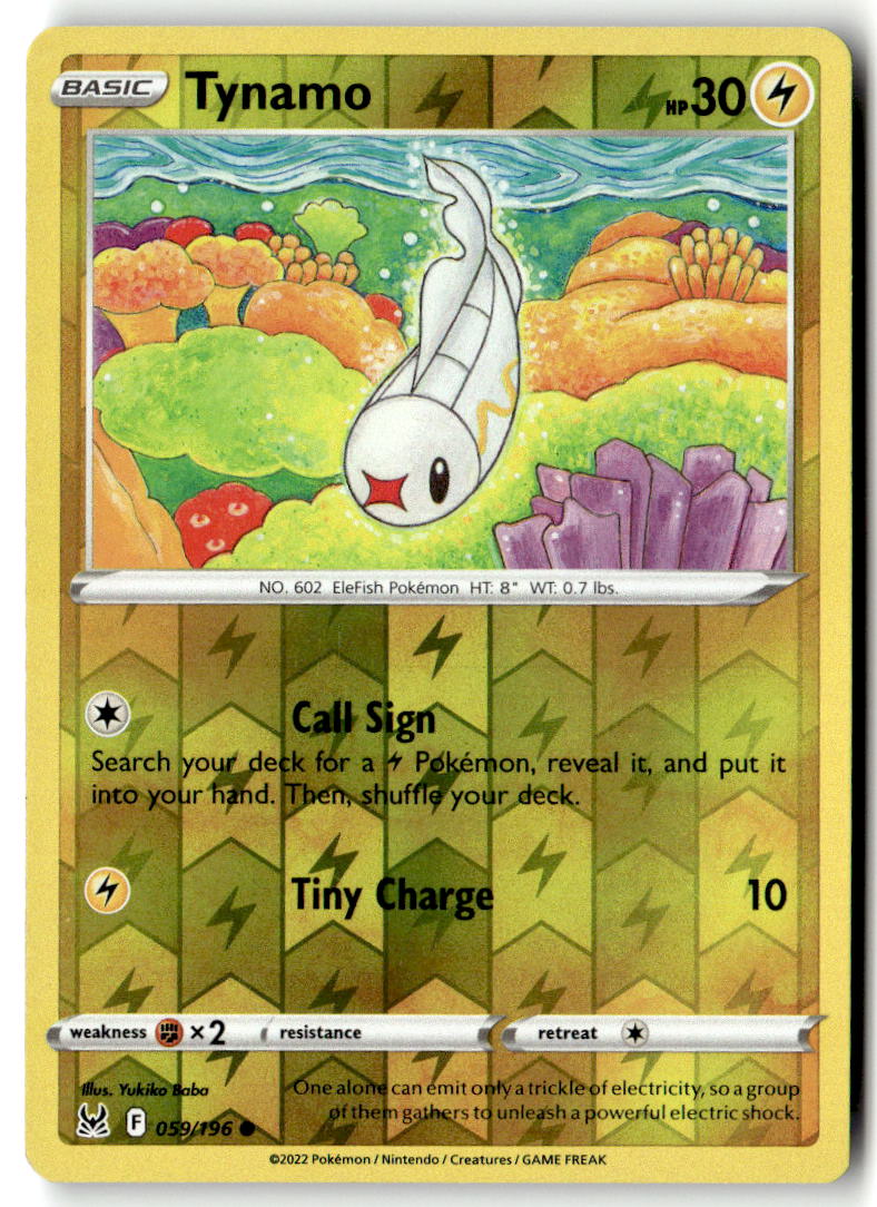 Front of Tynamo 059/196 from Lost Origin