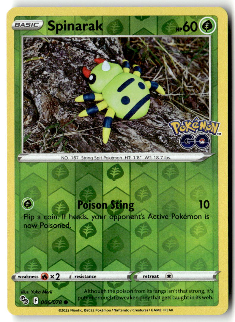 Front of Spinarak (Peelable Ditto) 006/078 from Pokemon GO