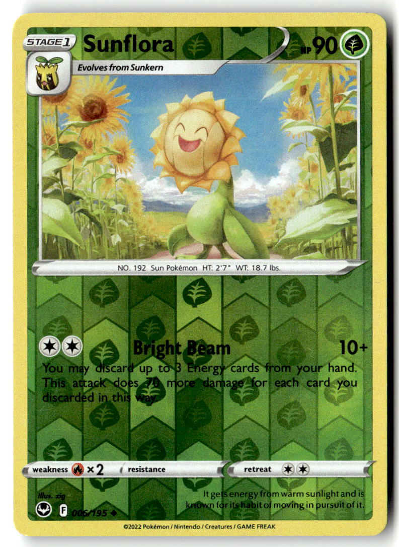 Front of Sunflora 006/195 from Silver Tempest