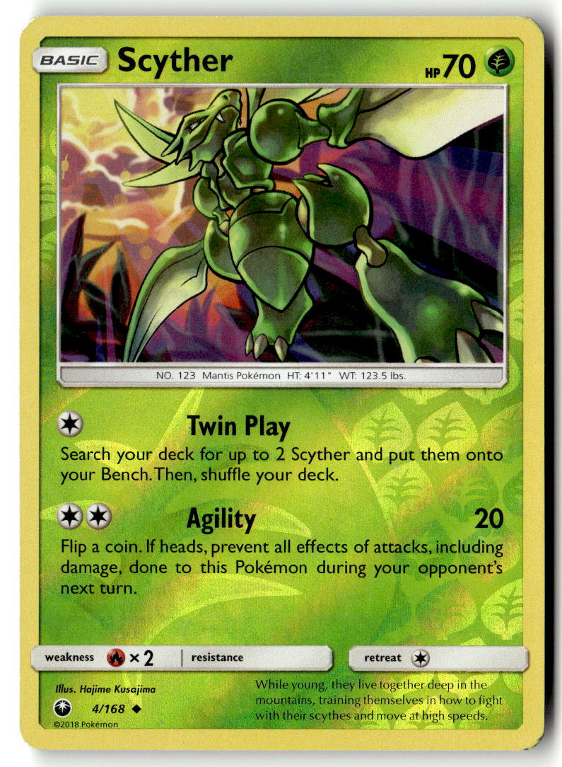 Front of Scyther 4/168 from SM - Celestial Storm
