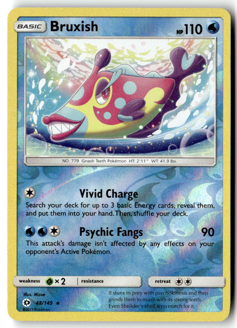 Front of Bruxish 48/149 from SM Base Set