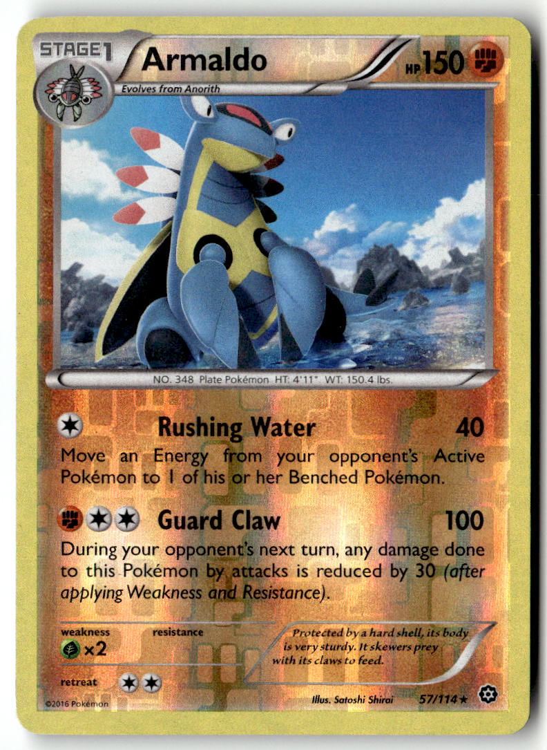 Front of Armaldo 57/114 from XY - Steam Siege