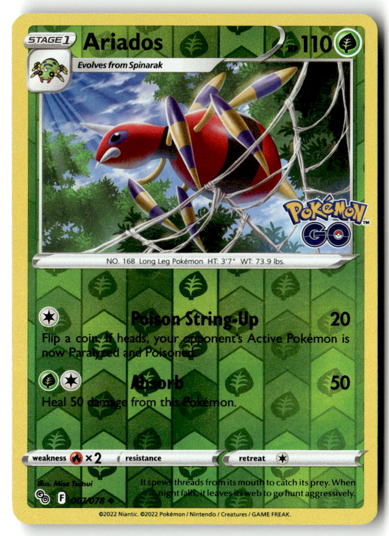 Front of Ariados 007/078 from Pokemon GO