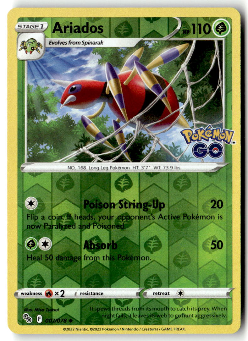 Front of Ariados 007/078 from Pokemon GO