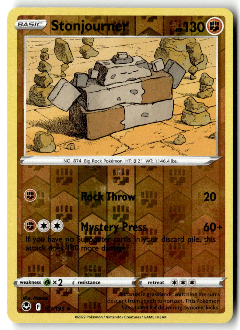 Front of Stonjourner 101/195 from Silver Tempest