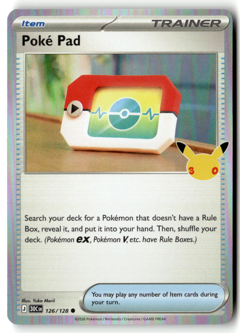 Front of Poke Pad 126/128 from 30th Celebration