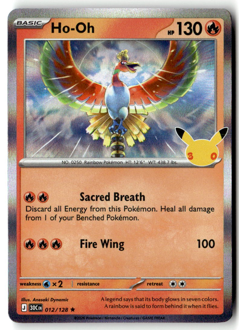 Front of Ho-Oh 012/128 from 30th Celebration