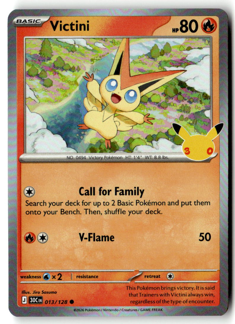 Front of Victini 013/128 from 30th Celebration