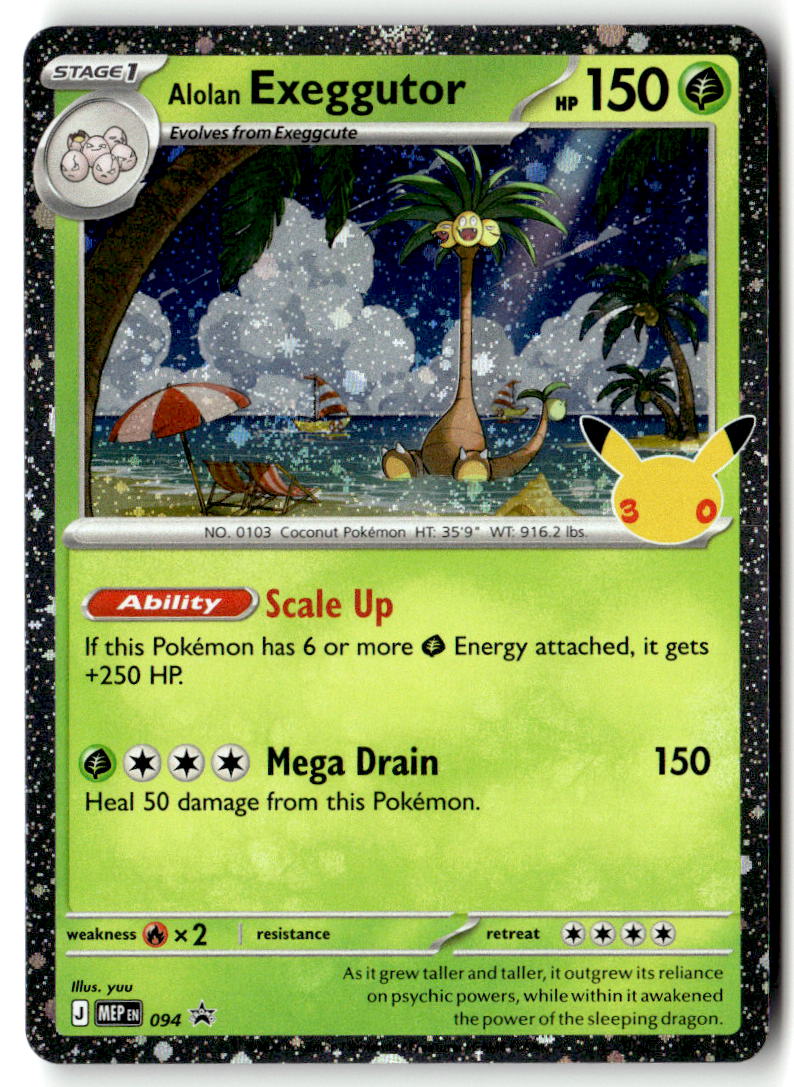 Front of Alolan Exeggutor - 094 (30th Celebration) 094 from Mega Evolution Promo
