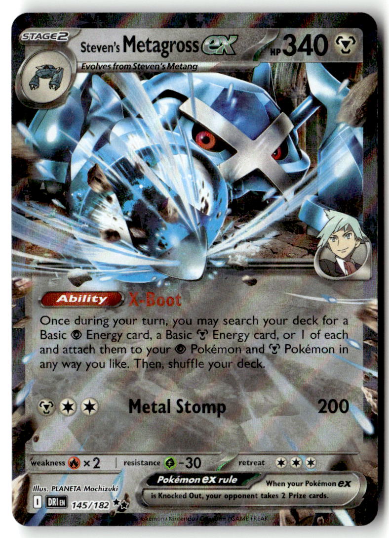 Front of Steven's Metagross ex 145/182 from Destined Rivals