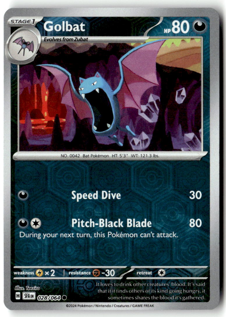 Front of Golbat 028/064 from Shrouded Fable
