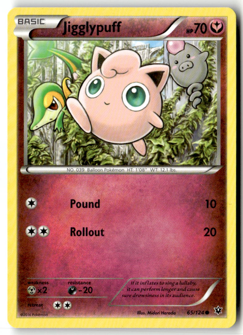 Front of Jigglypuff 65/124 from XY - Fates Collide