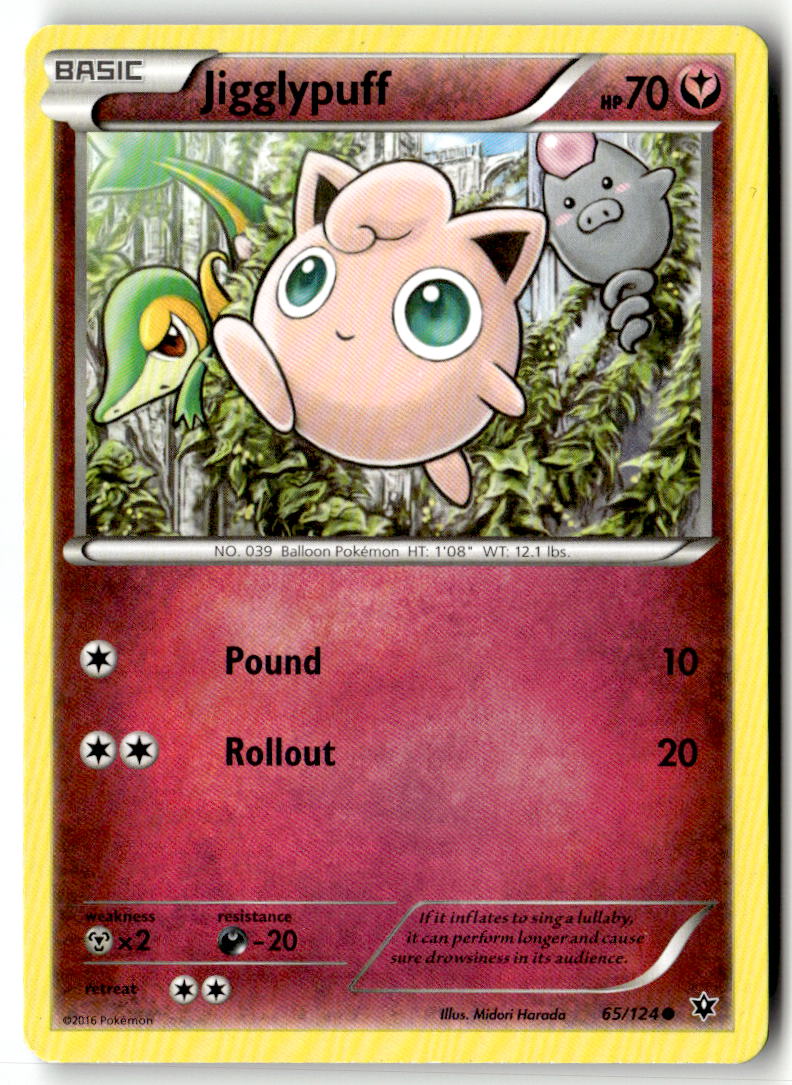 Front of Jigglypuff 65/124 from XY - Fates Collide