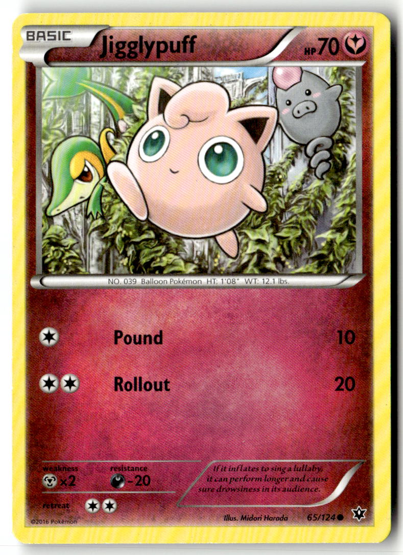 Front of Jigglypuff 65/124 from XY - Fates Collide
