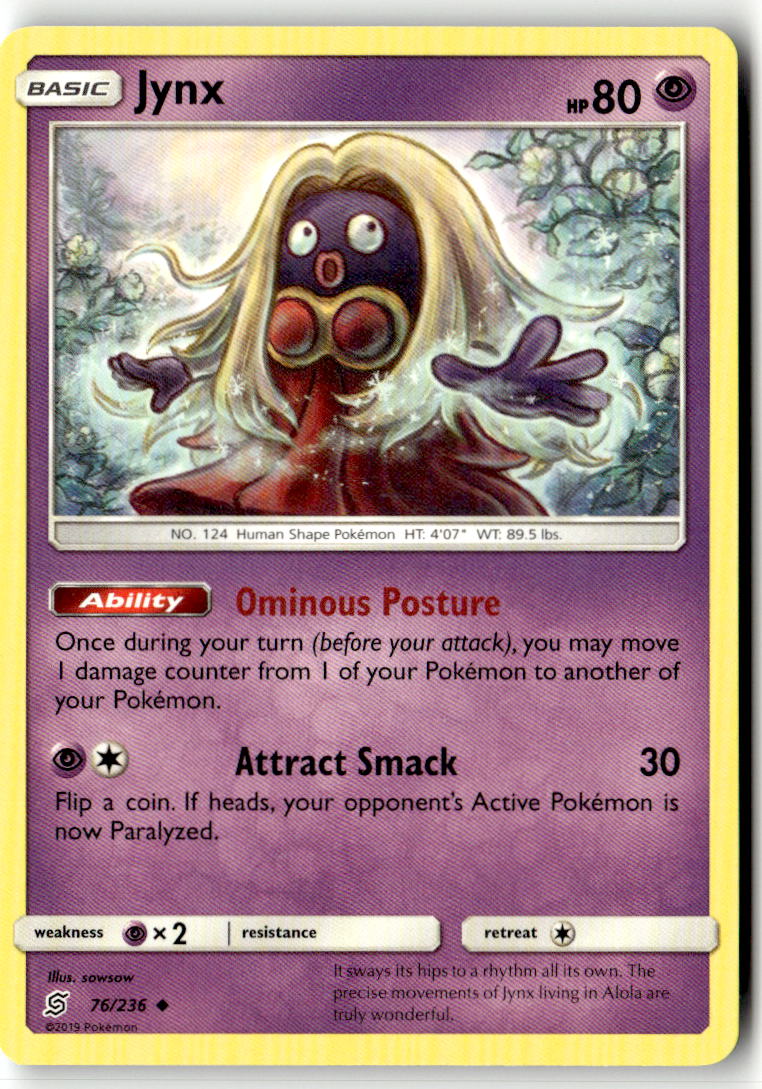 Front of Jynx 76/236 from SM - Unified Minds