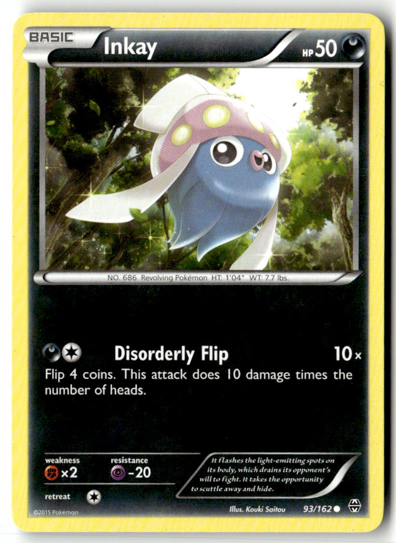 Front of Inkay 93/162 from XY - BREAKthrough