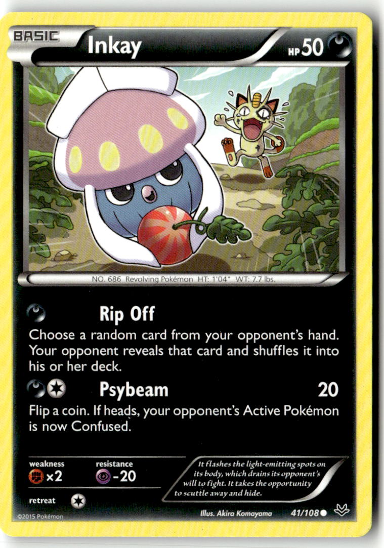 Front of Inkay 41/108 from XY - Roaring Skies