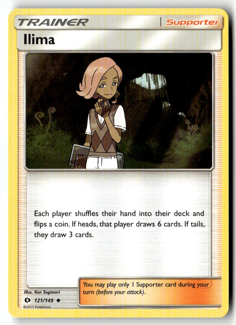 Front of Ilima 121/149 from SM Base Set