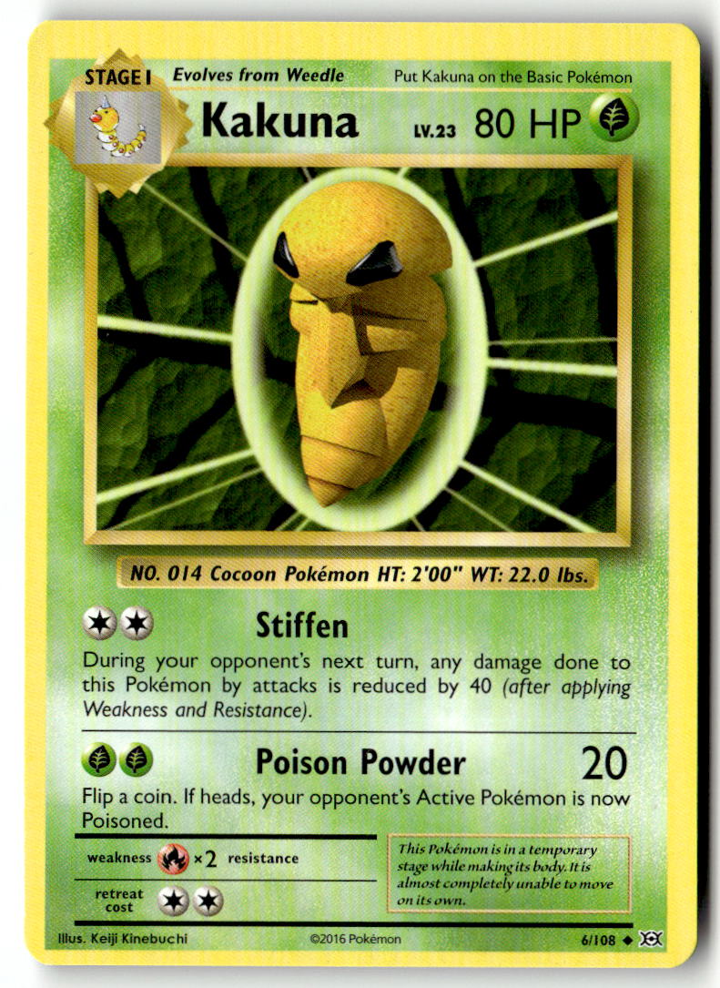 Front of Kakuna 6/108 from XY - Evolutions