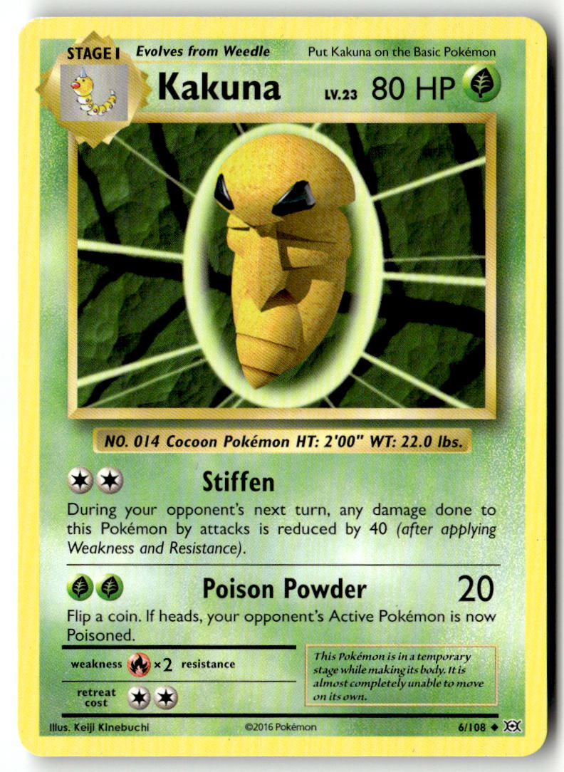 Front of Kakuna 6/108 from XY - Evolutions