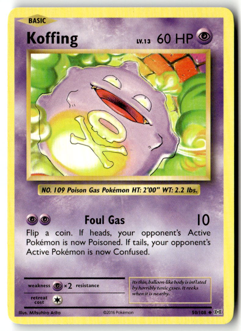 Front of Koffing 50/108 from XY - Evolutions