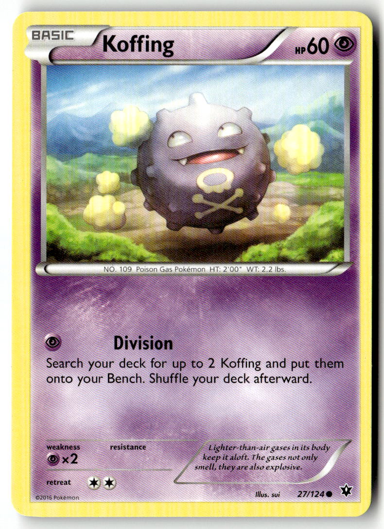 Front of Koffing 27/124 from XY - Fates Collide