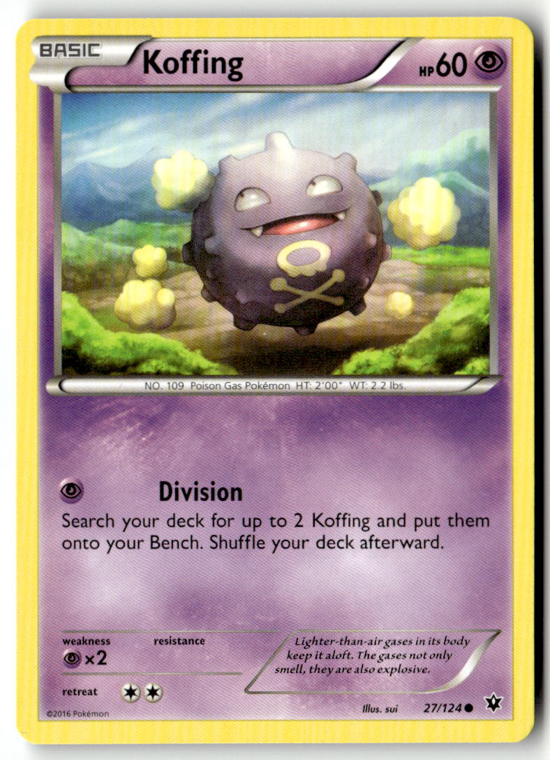Front of Koffing 27/124 from XY - Fates Collide