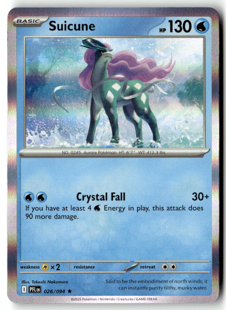 Front of Suicune 026/094 from Phantasmal Flames