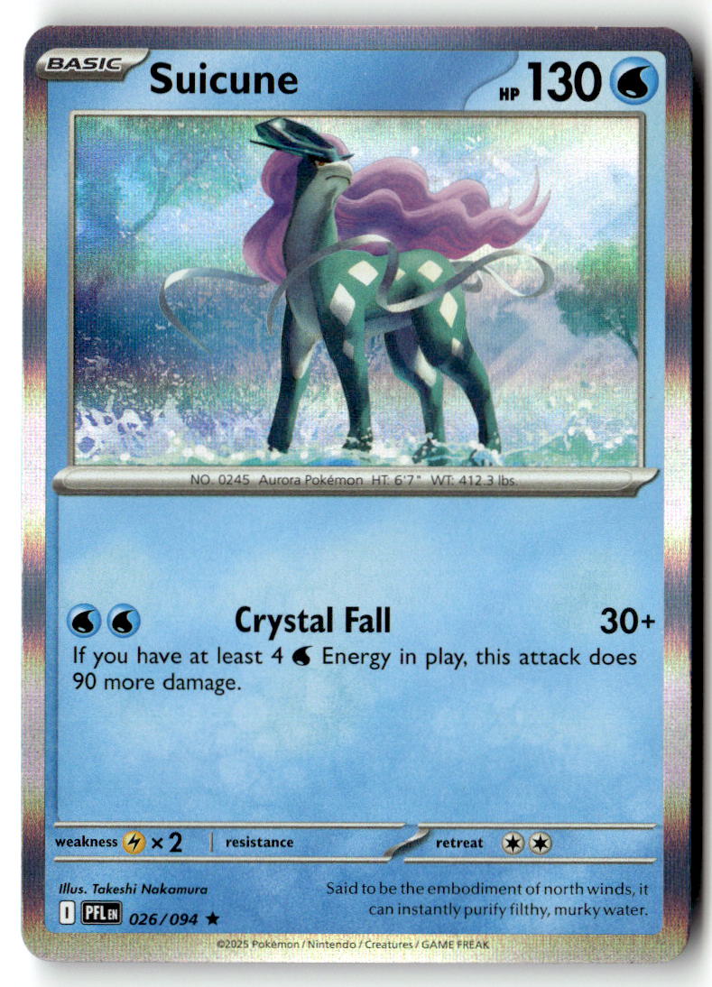 Front of Suicune 026/094 from Phantasmal Flames