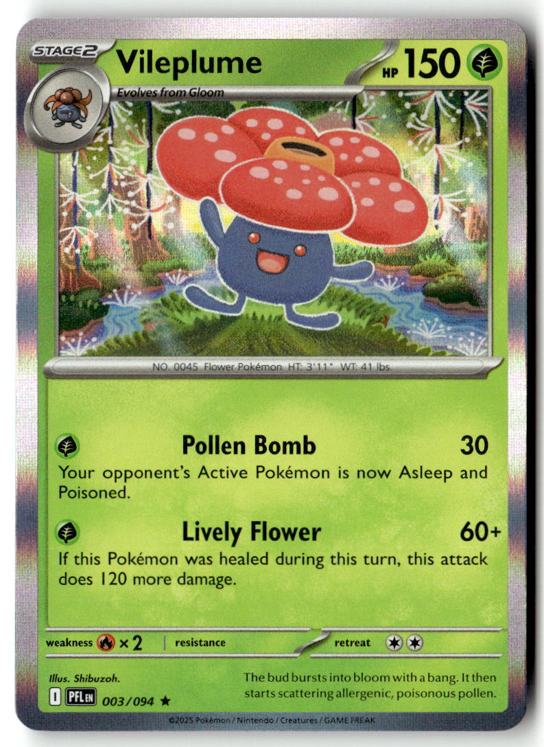 Front of Vileplume 003/094 from Phantasmal Flames